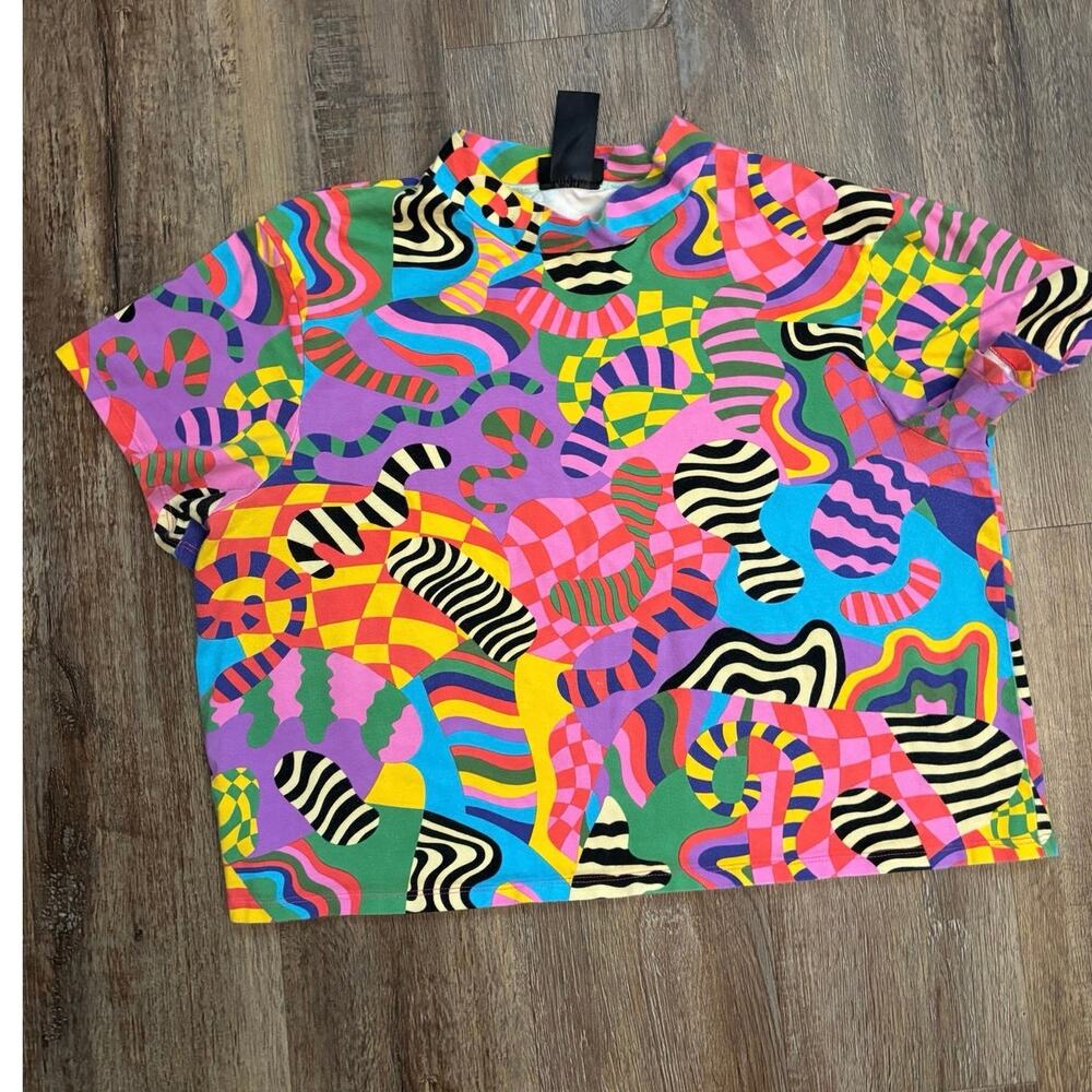 Nooworks Party Time T shirt top Tee limited print novelty colorful funky fun 5X